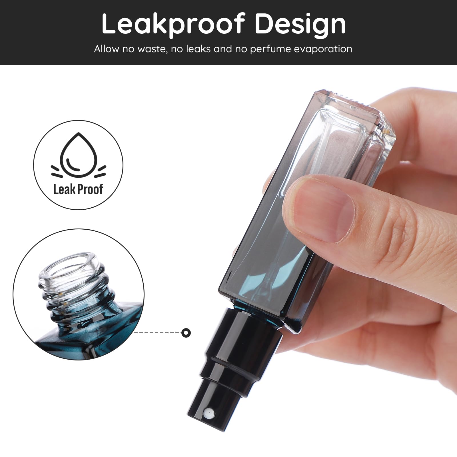 Segbeauty Travel Perfume Bottle Refillable, 5Pcs 10Ml Mini Glass Perfume Containers With Funnel And Pipette, Empty Portable Leak